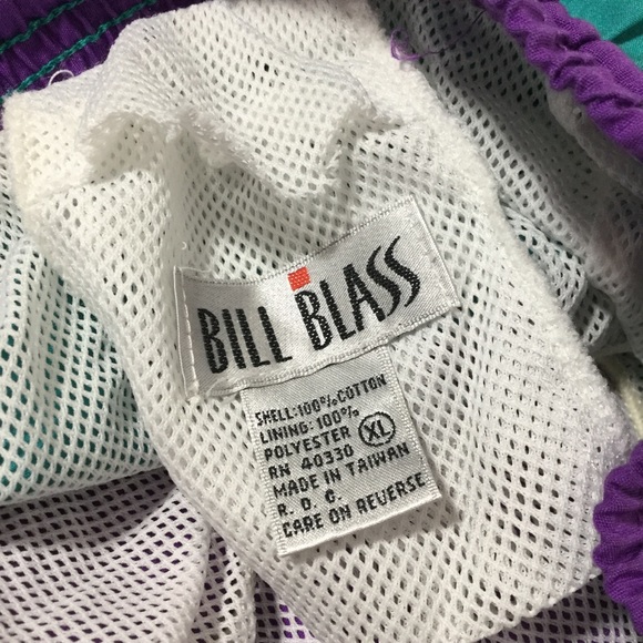 Vintage men swim trunks teal and purple size XL - Picture 6 of 8